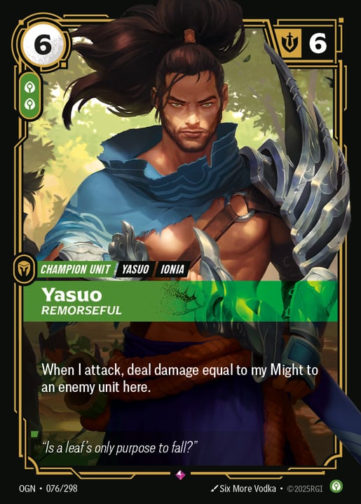 Yasuo, Remorseful — 1/2