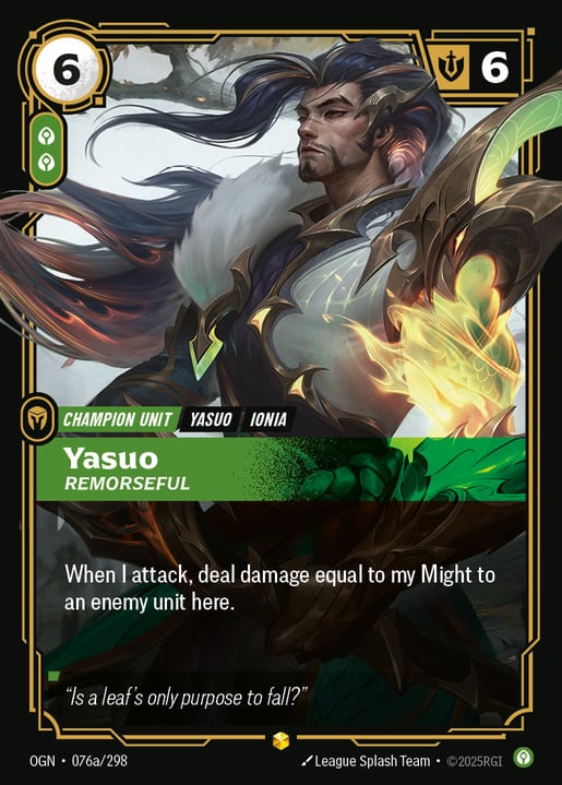 Yasuo, Remorseful — 1/2