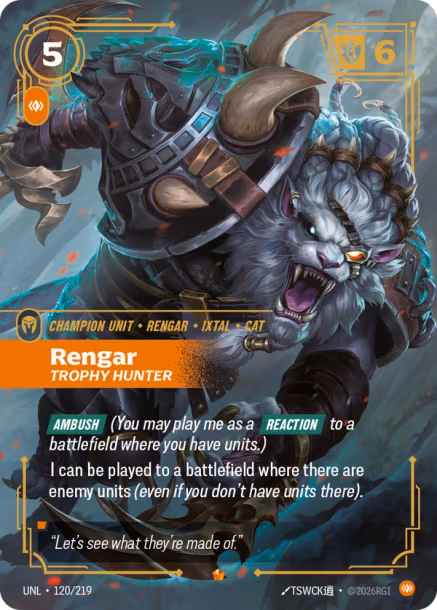 Rengar, Trophy Hunter