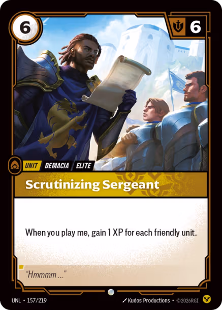 Scrutinizing Sergeant