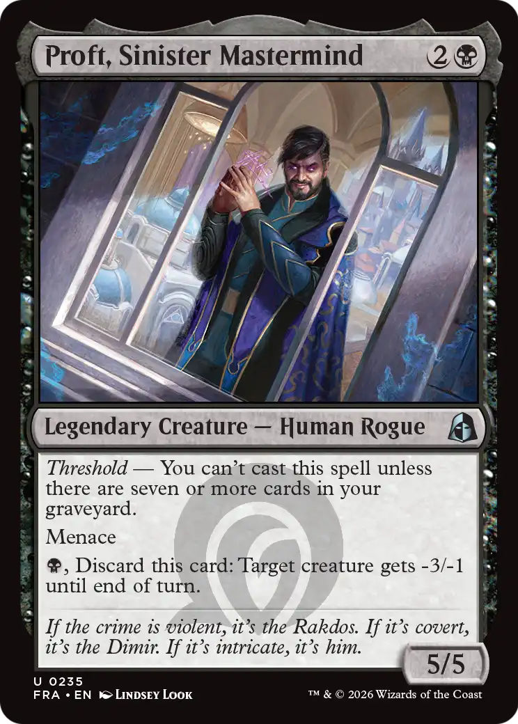Proft, Sinister Mastermind — 1/2