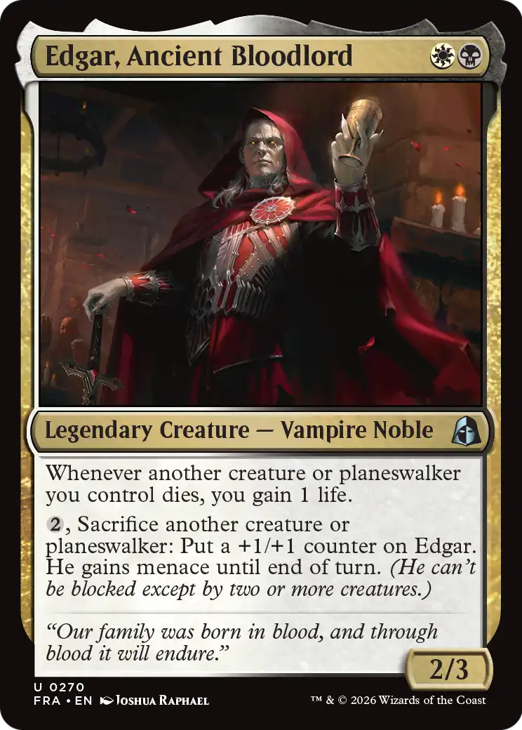 Edgar, Ancient Bloodlord — 1/2