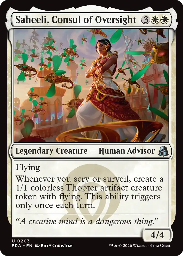 Saheeli, Consul of Oversight — 1/2