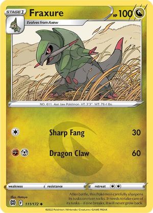 Fraxure [Sharp Fang | Dragon Claw]